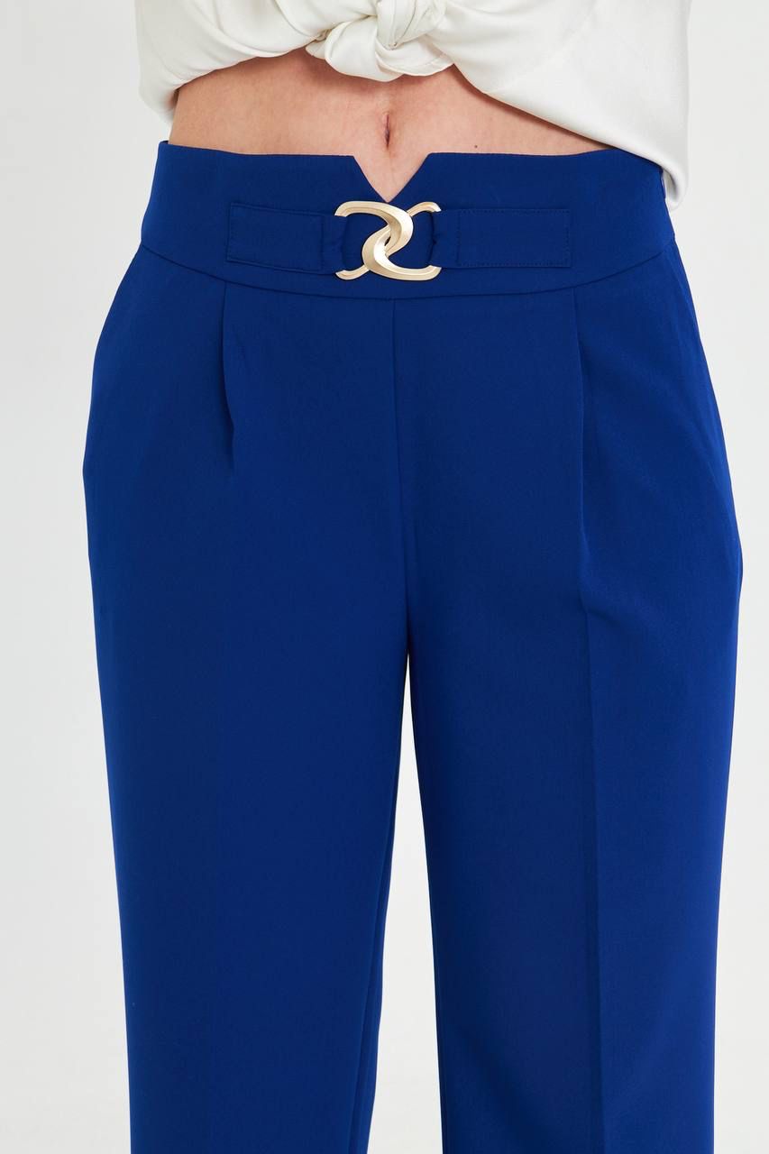 Pantalon tailleur femme – Bleu royal chic