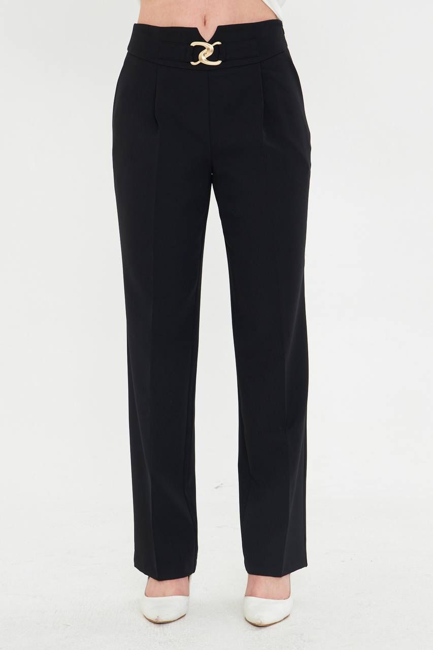 Pantalon tailleur femme – Noir élégant